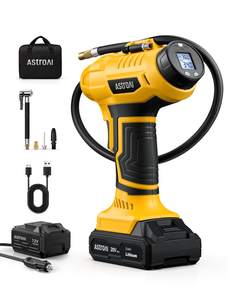 AstroAI Cordless Tire Inflator Portable Air Compressor 160PSI 12VDC Battery | Dual Power…