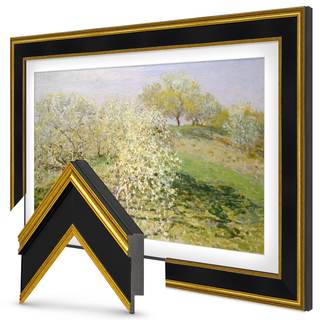Antique Gold & Black 50" Deco TV Frame for Samsung The Frame/Pro TVs