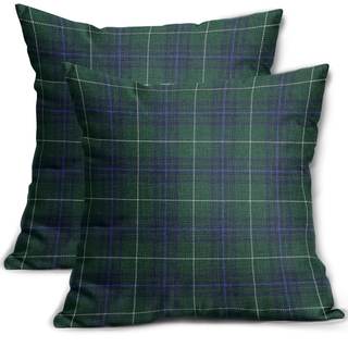 Christmas Plaid Pillow Covers 20x20 Set of 2 Blue Forest Green Buffalo Checkered Xmas…