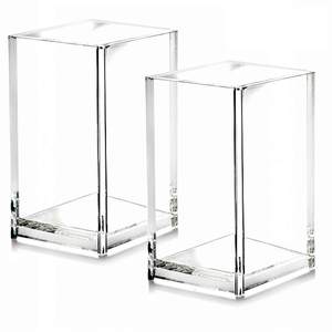 2 Pack Clear Acrylic Pencil Pen Holder Cup,Desk Accessories Holder,Makeup Brush Storage…