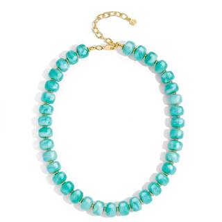 Chunky Beaded Choker Necklace for Women Statement Necklace with Gold Accent Adjustable…