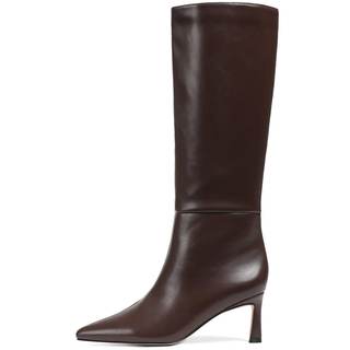 Uacllcau Knee High Boots for Women Pointed Toe Kitten Heel Tall Boots Womens Fashion Slip…