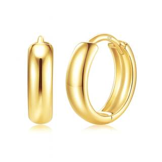 Small Solid 10k Gold Hoop Earrings for Women 3mm Wide | Gold Hoop Earrings in 12mm, 15mm…