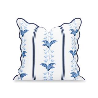Hofdeco Premium Coastal Hampton Patio Indoor Outdoor Throw Pillow Cover Only, 20"x20"…
