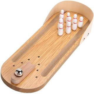 Table Top Mini Bowling Game Set-Tabletop Wooden Board Mini Arcade Desktop Tiny Bowling…