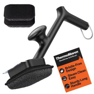 ThermoMaven Bristle-Free BBQ Grill Brush - No Wire Risk Steam Cleaner Removes Burnt…