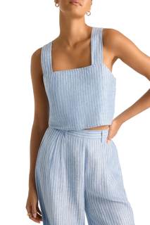 Vitamin A Women's Swimwear Tallows EcoLinen Crop Top Swimsuit Cover Up