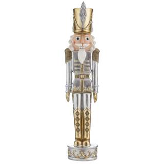 Haute Decor Christmas Nutcracker - Gold and Silver (37 Inch) - 1 Nutcracker | Indoor or…