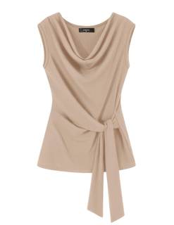 ZESICA Womens Summer Sleeveless Business Casual Wrap Tank Tops | Slim Fit, Tie Waist…