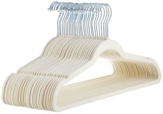 Amazon Basics Slim Velvet Non-Slip Space Saving Suit Clothes Hangers, Closet Organizer…