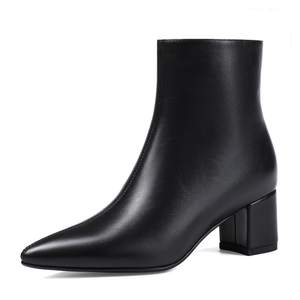 Booties for Women Pointed Toe Ankle Boot Chunky Block Low Heel Boot | Comfortable Fall…