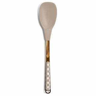 MACKENZIE-CHILDS Silicone Kitchen Spoon, Brown-and-White Mocha Check | Decorative…