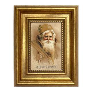 Schooner Bay Co. Father Christmas Victorian Antique Style Framed Print Gold Wall Art…
