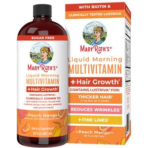 MARYRUTH'S Liquid Multivitamin + Hair Growth, Clinically Thicker Hair, 30oz | Clinically…