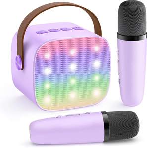YLL Karaoke Machine for Kids, Portable Mini Speaker with 2 Wireless Microphones, TOP Kids…