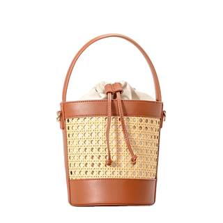 Woven Straw Tote Bag for Women, Summer Beach Crossbody Handbag, Top Handle | Natural…