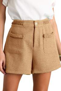 Cicy Bell Womens Tweed Summer Shorts High Waisted Wide Leg Dressy Casual Shorts with…