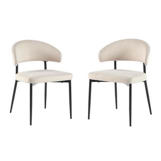 Walker Edison Modern Curved Back Upholstered Dining Chair with High-Performance Woven…