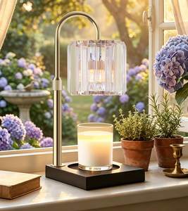 TigQiang Candle Warmer Lamp Height Adjustable, Gifts for Mom, Clear | Timer and Dimmer 7…