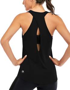 ICTIVE Womens Cross Backless Workout Tops for Women Racerback Tank Tops Open Back Running…