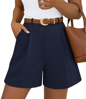 ZESICA Dressy Shorts for Women 2026 Summer Wide Leg Shorts | Pleated Shorts, Elastic High…