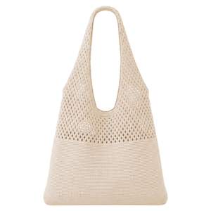 SUOSDEY Crochet Mesh Beach Tote Bag, Knit Summer Vacation Aesthetic Boho Tote Bag for…