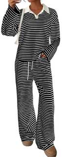 Sweetmoon 2 Piece Lounge Sets for Women Tall Oversized Sweatshirt Wide Leg Matching…