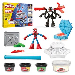 Play-Doh Marvel Spider-Man Launch & Slice Battle Playset with 2 Bendy Action Figures and…
