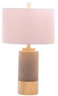 SAFAVIEH Lighting - 24-Inch Concrete Table Lamp Set of 2 - Grey & Gold - Modern Pillar…