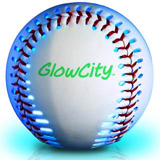GlowCity Premium Leather LED Rechargeable Light-Up Baseball - Illuminate the Game…