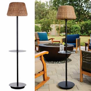 B&R Lighting Solar Outdoor Floor Lamp with Table - Cordless Outdoor Floor Lamp - Patio…