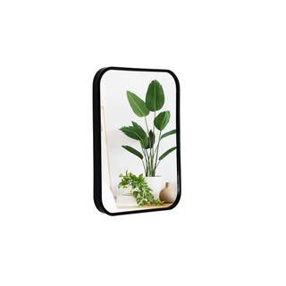 Aluminum Metal Framed Mirror with Rounded Corners, Rust Resistant, Wall Mounted Mirror…