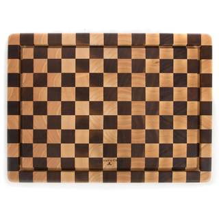 MACKENZIE-CHILDS Wooden Carving Board, Check | Hand-applied design, made from acacia and…