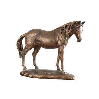 Comfy Hour Horse Statue Figurine, 10 Inch | Bronze horse, brown copper finish, polyresin…