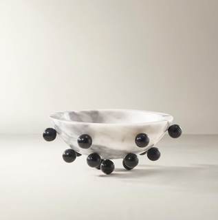 Z Gallerie Borra Grey Marble Contemporary Decorative Bowl | Contemporary Centerpiece…