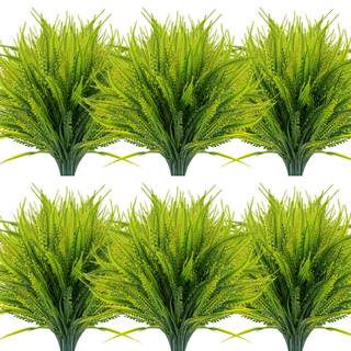 ZEOSTARO 12 Bundles Artificial Plants Outdoor Fake Boston Fern Greenery with Flowers Faux…