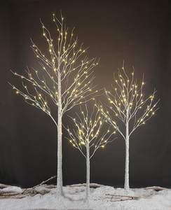 LIGHTSHARE LED Birch Tree Light Set - 4ft, 6ft, 8ft Trees with Warm White Lights - Indoor…