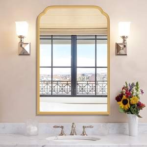 Ferytange 20X30 Inch Gold Bathroom Mirror for Wall, Modern Rounded Corner Rectangle…