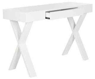 Safavieh Home Collection Alessia White Lacquer 1-Drawer Vanity Desk