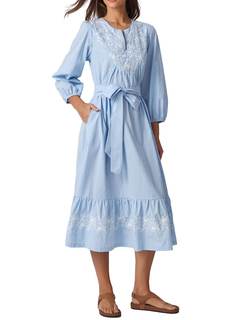 Chic Amazon Blue & White Dresses