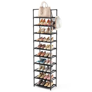 LANTEFUL 10 Tiers Tall Shoe Rack 20-25 Pairs Boots Organizer Storage Sturdy Narrow Shoe…
