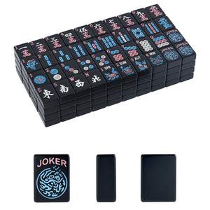 American Mahjong Tiles (1.2”,Tiles Only), 166 Mahjong Tile Set with Black Color (Tiles…
