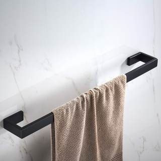 JunSun Matte Black Bath Towel Bar 24 Inch Bathroom Towel Rack Hand Towel Holder Modern…
