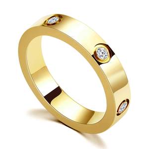 PDWZNBA Love Friendship Ring 18K Gold-Plated Stainless Steel Promise Ring Wedding Band…