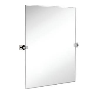 Hamilton Hills Beveled Bathroom Mirror - 30 x 40 Inch Adjustable Pivot Corner Mirror for…