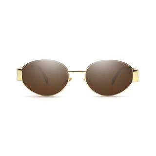 Retro Oval Sunglasses for Women Lightweight Trendy Metal Frame Shades | Retro Oval…