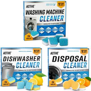 Washing Machine Dishwasher & Disposal Cleaning Tablets - Appliance Refresh Bundle…