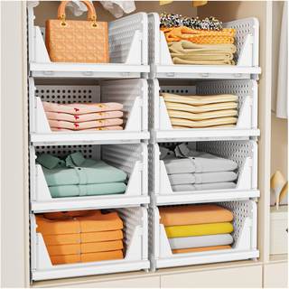 Upgraded Closet Organizers and Storage, Stackable Closet Organizer Basket | 5 Pack…