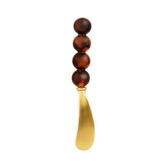 Mud Pie Beaded Tortoise Acryl Spreader; 5 1/2"