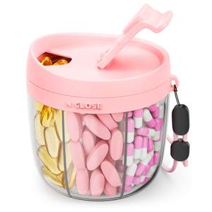 AMOOS Cute Pill Dispenser with Anti-Mix Design, 7-Slot, BPA-Free, Patented | Portable…